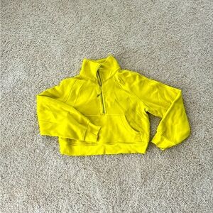 Lululemon half zip cropped Scuba
